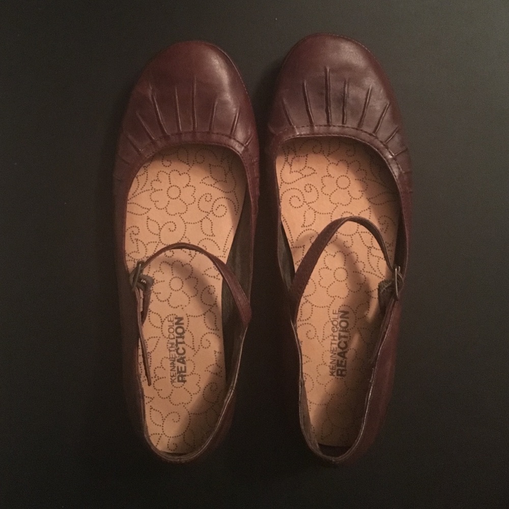 Brown Maryjane genuine leather flats